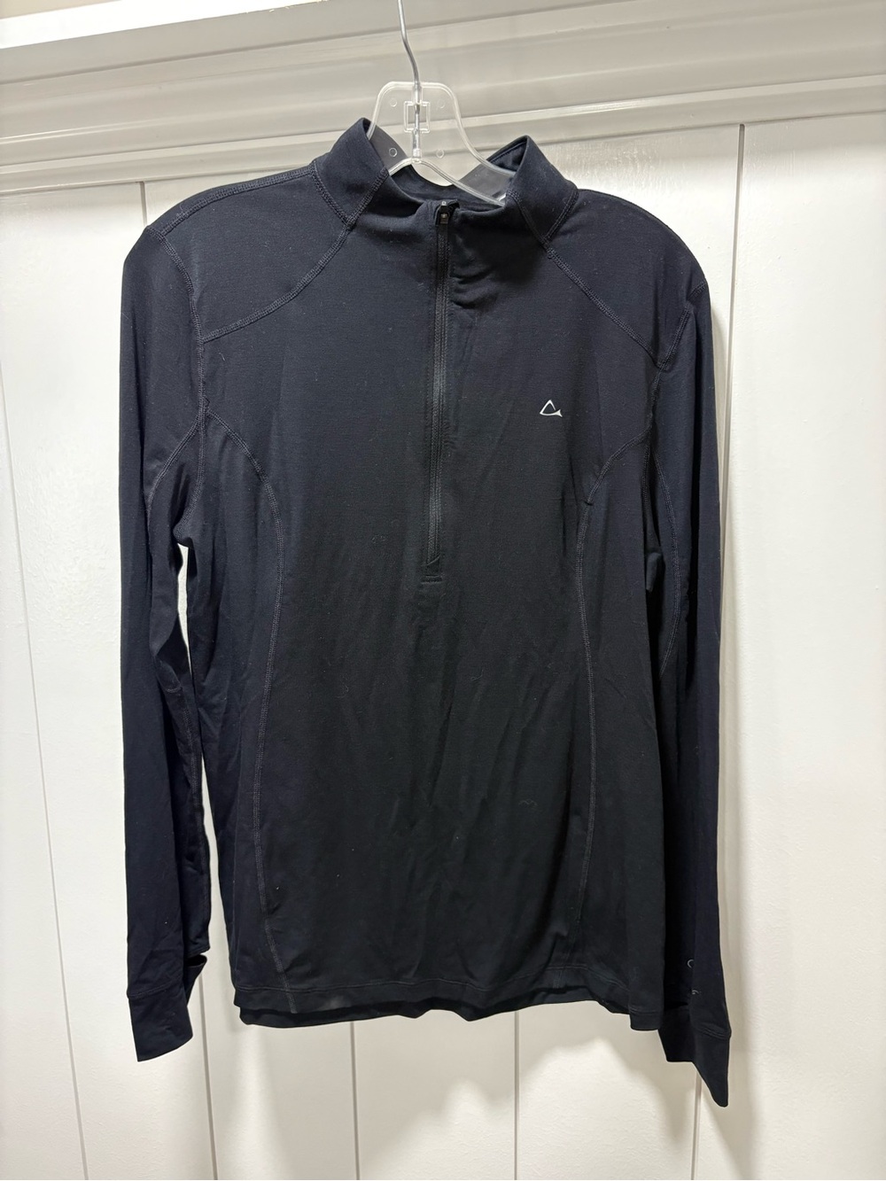Paradox Merino Blend 1/4 Zip Pullover Shirt Womens Size Large Black Dri Release